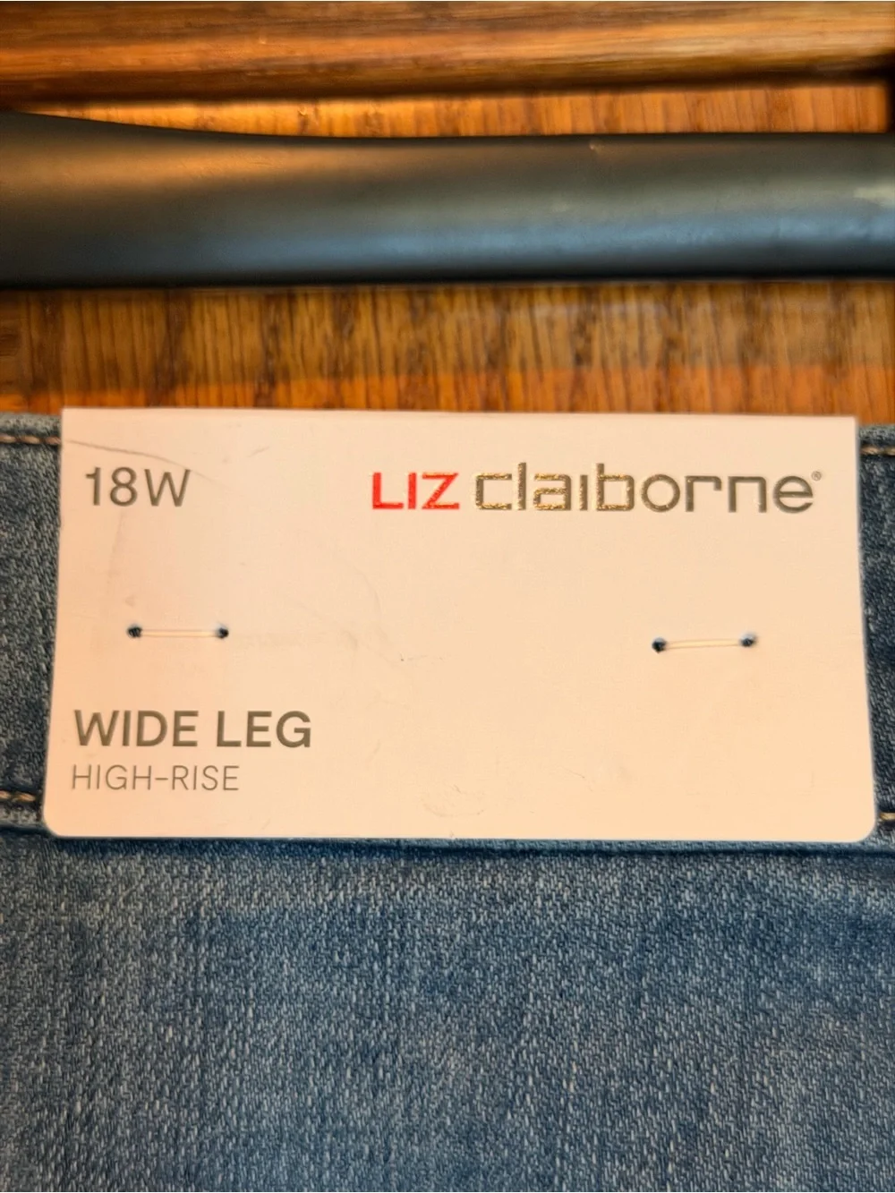 Liz Claiborne Wide Leg High Rise Plus Jean - Picture 4 of 6